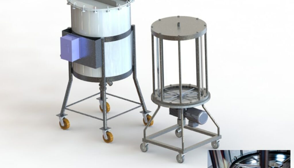 photo of Bottom entry mixer and top mount agitator